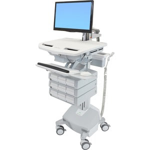 Ergotron StyleView Cart with LCD Arm, LiFe Powered, 9 Drawers (3x3)