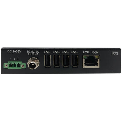Tripp Lite USB Over Cat6 Extender Industrial 4-Port ESD Protection PoC TAA