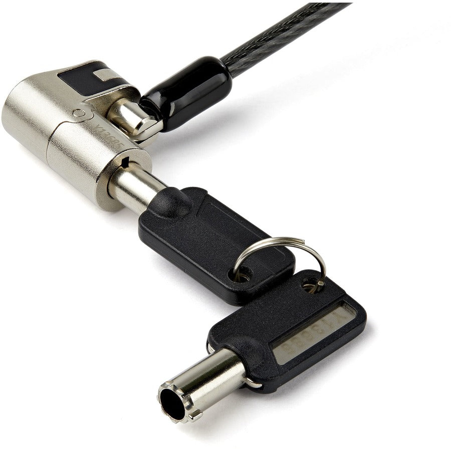 StarTech.com 6.5' (2m) 3-in-1 Universal Laptop Cable Lock - Keyed Security Lock for K-Slot, Nano & Wedge Slot Desktop/Laptop - Anti-Theft StarTech.com 6.5' (2m) 3-in-1 Universal Laptop Cable Lock - Keyed Security Lock for K-Slot, Nano & Wedge Slot Desktop/Laptop - Anti-Theft