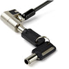 StarTech.com 6.5' (2m) 3-in-1 Universal Laptop Cable Lock - Keyed Security Lock for K-Slot, Nano & Wedge Slot Desktop/Laptop - Anti-Theft