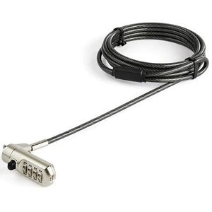 StarTech.com 6ft Laptop Cable Lock for Nano Slot Computer/Tablet/Device- Anti-Theft 4 Digit Combination Security Lock - Vinyl Coated Steel