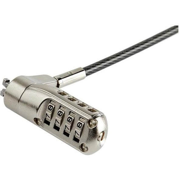 StarTech.com 6ft Laptop Cable Lock for Nano Slot Computer/Tablet/Device- Anti-Theft 4 Digit Combination Security Lock - Vinyl Coated Steel