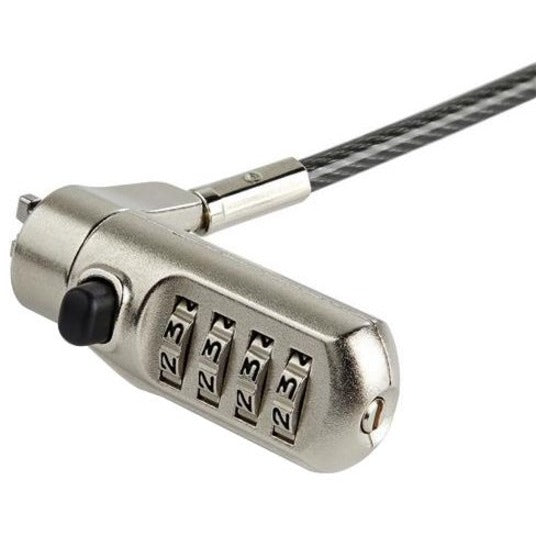 StarTech.com 6ft Laptop Cable Lock for Nano Slot Computer/Tablet/Device- Anti-Theft 4 Digit Combination Security Lock - Vinyl Coated Steel