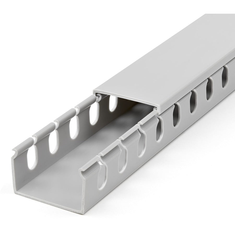 StarTech.com Cable Management Raceway with Cover 1-1/2"(38mm)W x 1"(25mm)H, 6.5ft(2m) length, 3/8"(8mm) Slots, Wall Wire Duct, UL Listed