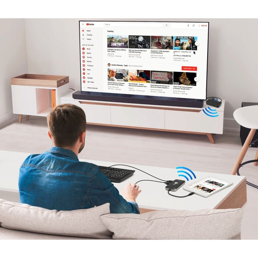 Wireless USB-C Video Hub Extender 1080p - 32Ft