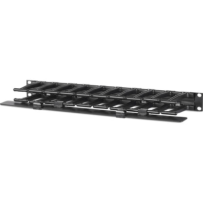 APC by Schneider Electric Horizontal Cable Manager, 1U x 4" Deep, Single-Sided with Cover