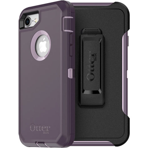 OtterBox Defender Carrying Case (Holster) Apple iPhone 8, iPhone 7 Smartphone - Purple Nebula