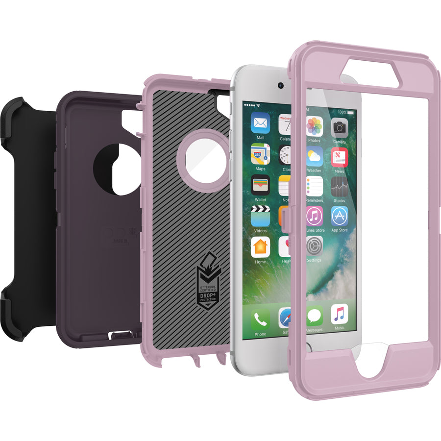 OtterBox Defender Carrying Case (Holster) Apple iPhone 8, iPhone 7 Smartphone - Purple Nebula