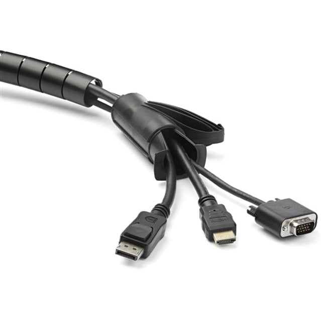 StarTech.com 1.5m / 4.9ft Cable Management Sleeve - Spiral - 25mm / 1" Diameter - W/ Cable Loading Tool - Expandable Coiled Cord Organizer