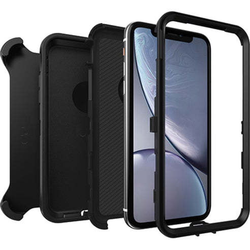 OtterBox Defender Carrying Case (Holster) Apple iPhone XR Smartphone - Black