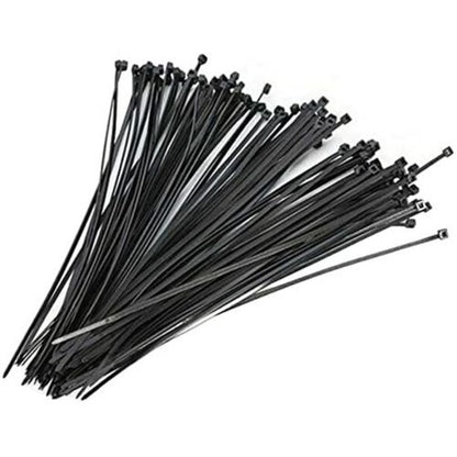 4XEM 1000 Pack 6" Cable Ties - Black Medium Nylon/Plastic Zip Tie