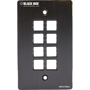 Black Box Wallplate Control Panel - RS-232, 8-Button