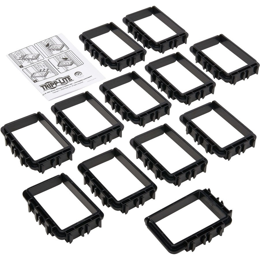 Tripp Lite Cable Management D-Rings Rack Enclosures Button Mount 3x4in 12Pk
