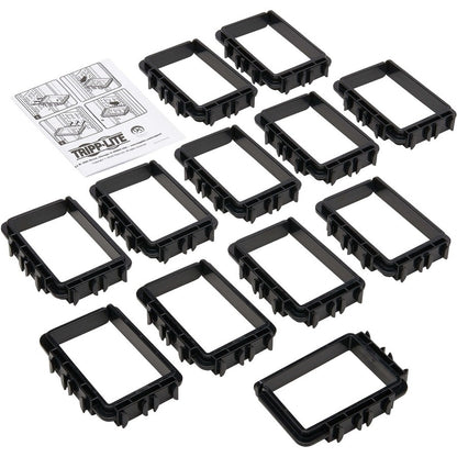 Tripp Lite Cable Management D-Rings Rack Enclosures Button Mount 3x4in 12Pk