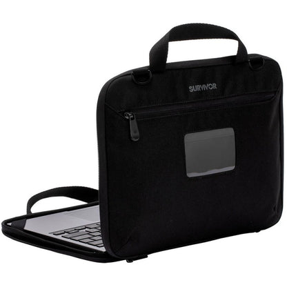Griffin Survivor Carrying Case (Briefcase) for 11.6" Google Chromebook, Notebook, Tablet, Battery, Charger, Cable, Accessories - Black