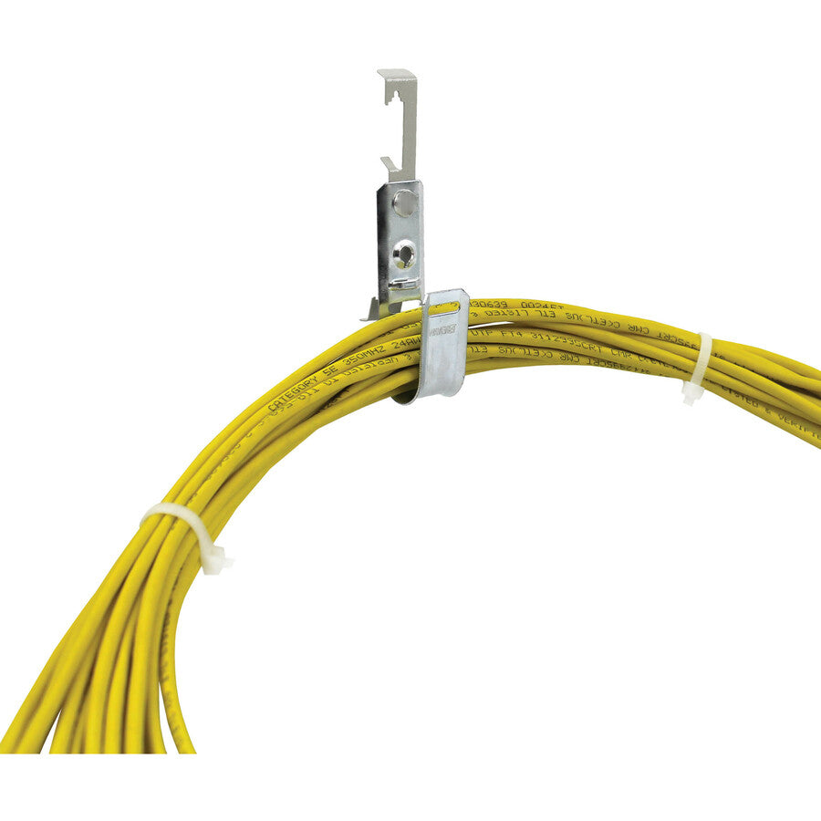 Tripp Lite J-Hook Cable Support - 3/4" , Batwing, Galvanized Steel, 25 Pack