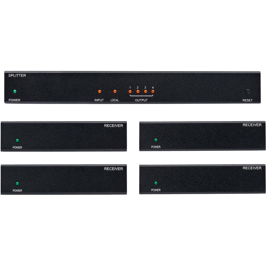 Tripp Lite DisplayPort to HDMI Over Cat6 Extender Splitter Kit PoC 4Port 4K