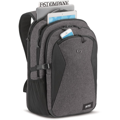 Solo Unbound Carrying Case (Backpack) for 15.6" Notebook - Gray, Photo Black