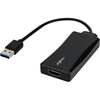 Rocstor Premium USB to HDMI Adapter - USB 3.0 to HDMI External USB Video Graphics Adapter - Resolutions up to 1920x1200 1080p- 1x USB 3.0 Type A Male, 1 x HDMI Female - 6" - Black - Compatible with PC or Mac USB GRAPHICS CARD ADAPTER