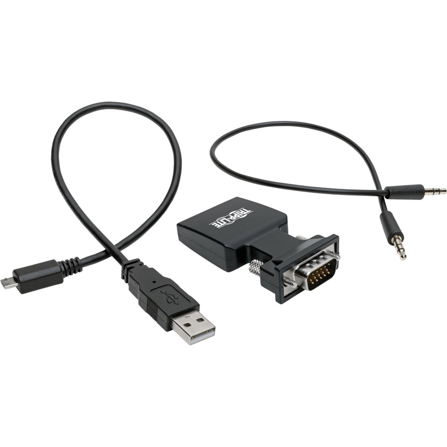 Tripp Lite HDMI to VGA Active Converter with Audio (F/M), 1920 x 1200 (1080p) @ 60 Hz