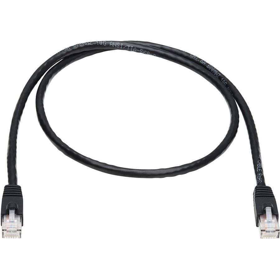 Tripp Lite 3ft Augmented Cat6 Cat6a Snagless 10G Patch Cable RJ45 M/M Black 3'