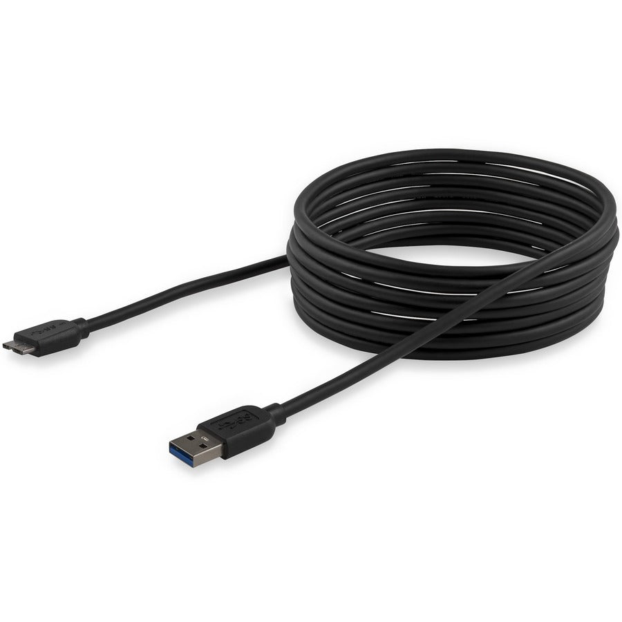 StarTech.com 3m (10ft) Slim SuperSpeed USB 3.0 A to Micro B Cable - M/M