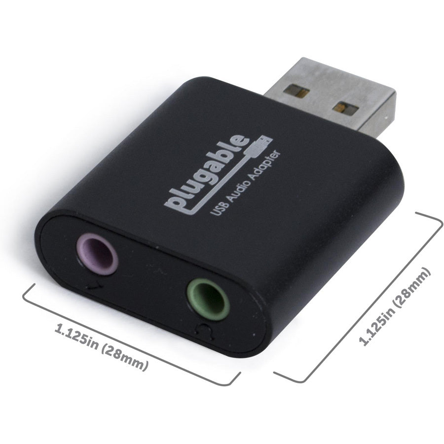 Plugable USB Audio Adapter with 3.5mm Speaker-Headphone and Microphone Jack