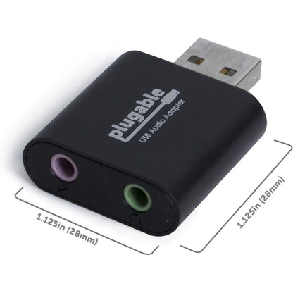 Plugable USB Audio Adapter with 3.5mm Speaker-Headphone and Microphone Jack