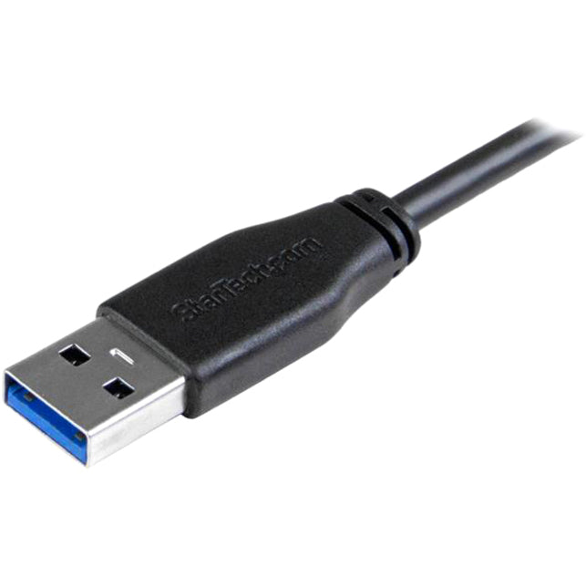 StarTech.com 1m 3 ft Slim Micro USB 3.0 Cable - M/M - USB 3.0 A to Left-Angle Micro USB - USB 3.1 Gen 1 (5 Gbps)