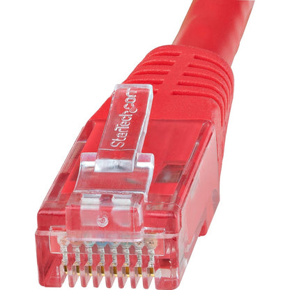 StarTech.com 100ft CAT6 Ethernet Cable - Red Molded Gigabit - 100W PoE UTP 650MHz - Category 6 Patch Cord UL Certified Wiring/TIA