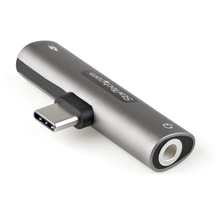 StarTech.com USB C Audio & Charge Adapter, USB-C Audio Adapter with 3.5mm Headset Jack and USB Type-C PD Charging, For USB-C Phone/Tablet