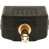 4XEM 3.5mm Mini Jack Headphone Splitter Black
