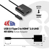 Club 3D USB 3.1 Type C to HDMI 2.0 UHD 4K 60HZ Active Adapter