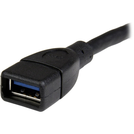 StarTech.com 6in Black USB 3.0 Extension Adapter Cable A to A - M/F