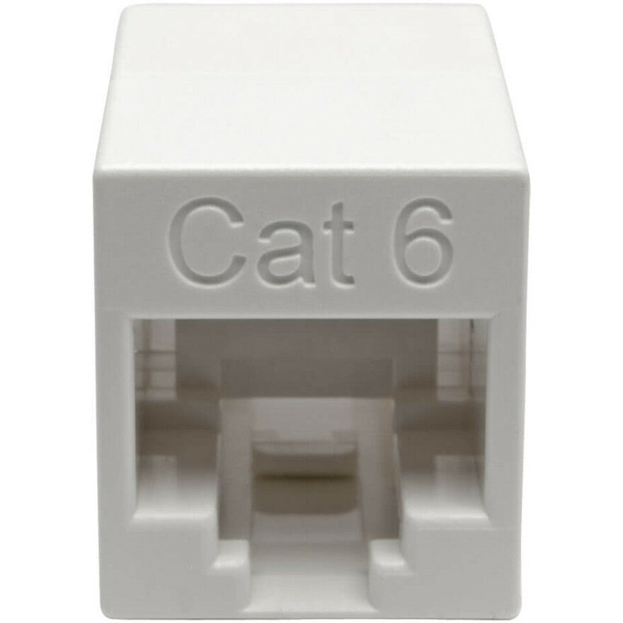 Tripp Lite Cat6 Straight-Through Modular Compact In-Line Coupler (RJ45 F/F), White, TAA