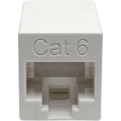 Tripp Lite Cat6 Straight-Through Modular Compact In-Line Coupler (RJ45 F/F), White, TAA