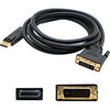 5PK 6ft DisplayPort 1.2 Male to DVI-D Dual Link (24+1 pin) Male Black Cables Which Requires DP++ For Resolution Up to 2560x1600 (WQXGA)