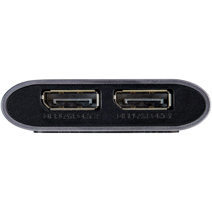 StarTech.com Thunderbolt 3 to Dual DisplayPort Adapter DP 1.4 - Dual 4K 60Hz or Single 8K/5K TB3 to DP Monitor Video Adapter - Mac/Windows