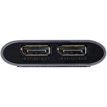 StarTech.com Thunderbolt 3 to Dual DisplayPort Adapter DP 1.4 - Dual 4K 60Hz or Single 8K/5K TB3 to DP Monitor Video Adapter - Mac/Windows