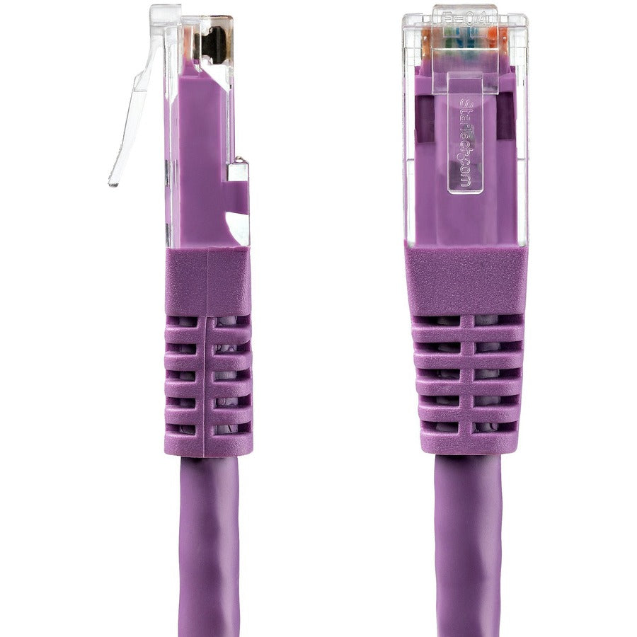 StarTech.com 10ft CAT6 Ethernet Cable - Purple Molded Gigabit - 100W PoE UTP 650MHz - Category 6 Patch Cord UL Certified Wiring/TIA