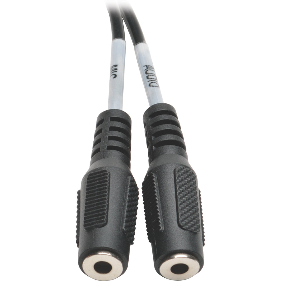 Tripp Lite 6in Audio Splitter 2x3 Position to 4-Position 3.5mm 6"