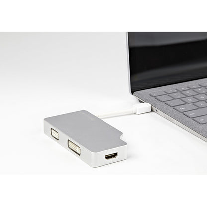 StarTech.com Aluminum Travel A/V Adapter: 3-in-1 Mini DisplayPort to VGA, DVI or HDMI - mDP Adapter - 4K