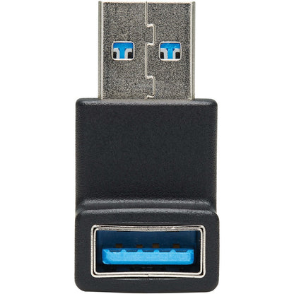 Tripp Lite USB 3.0 SuperSpeed Adapter - USB-A to USB-A, M/F, Down Angle, Black