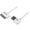 StarTech.com 1m (3 ft) Apple&reg; 30-pin Dock Connector to Left Angle USB Cable for iPhone / iPod / iPad with Stepped Connector