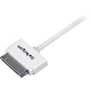 StarTech.com 1m (3 ft) Apple&reg; 30-pin Dock Connector to Left Angle USB Cable for iPhone / iPod / iPad with Stepped Connector