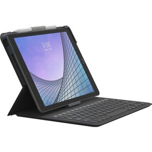 ZAGG Messenger Folio 2 Keyboard/Cover Case (Folio) for 10.2" to 10.5" Apple iPad, iPad Air 3 Tablet - Black