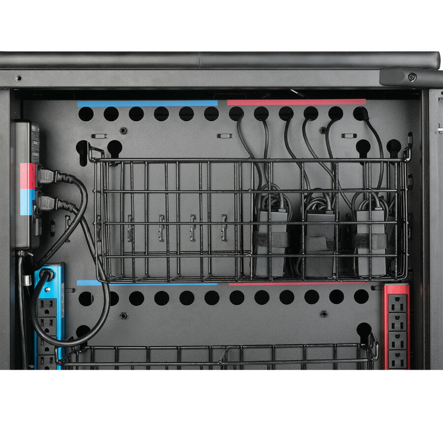 Tripp Lite 45-Port AC Charging Cart Storage Station Chromebook Laptop Tablet Black