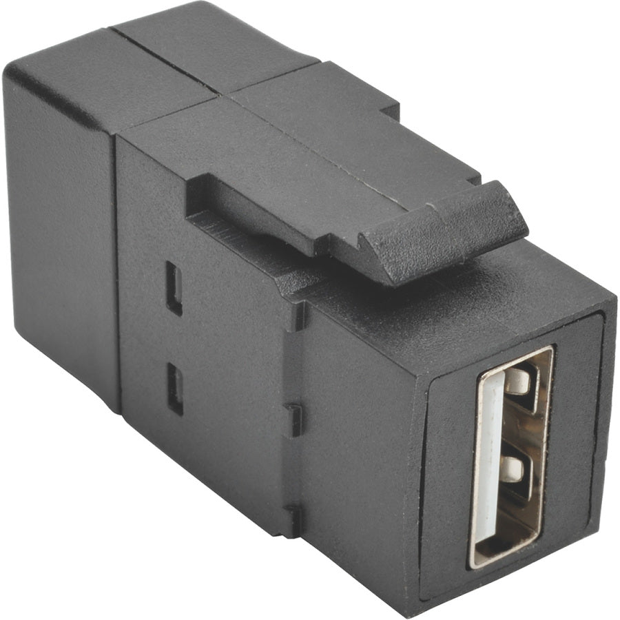 Tripp Lite USB 2.0 Keystone Panel Mount Coupler All-in-One F/F USB-A Black