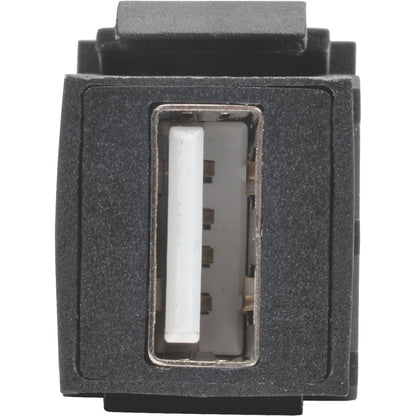 Tripp Lite USB 2.0 Keystone Panel Mount Coupler All-in-One F/F USB-A Black