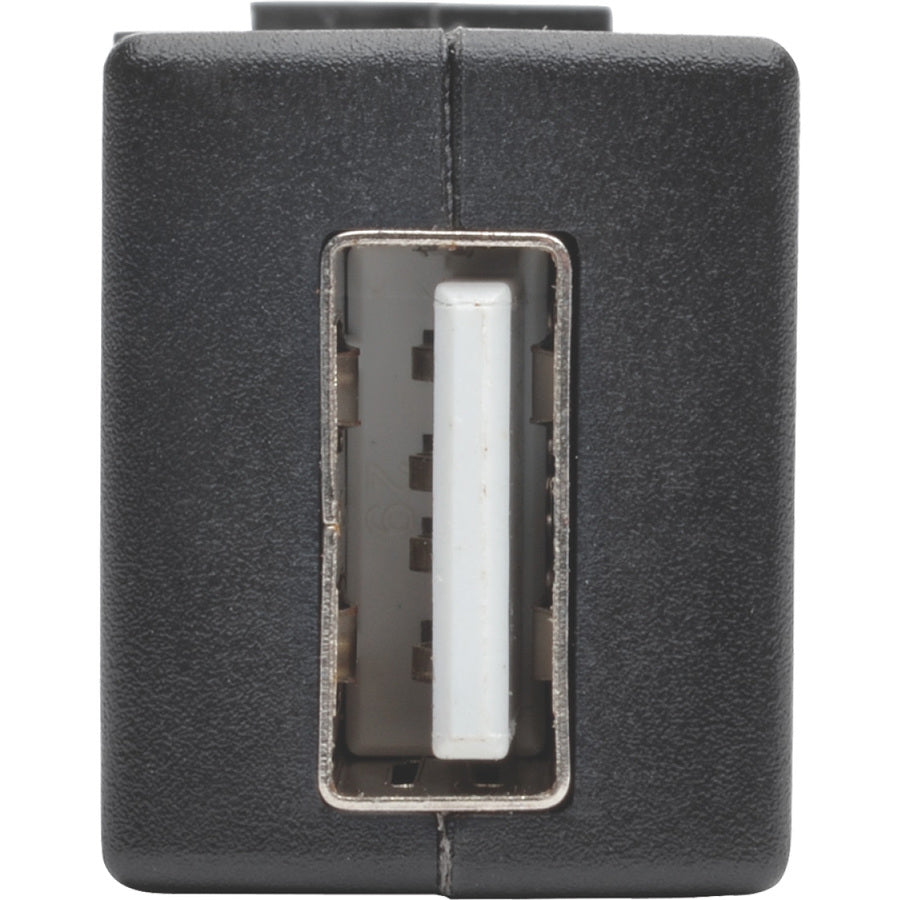 Tripp Lite USB 2.0 Keystone Panel Mount Coupler All-in-One F/F USB-A Black